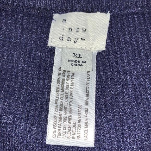 A New Day Women's Plus Size High-Rise Ribbed Sweater Wide Leg Pants - Picture 6 of 10